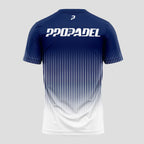 Navy Blue Padel T-Shirt With Vertical Line Gradient