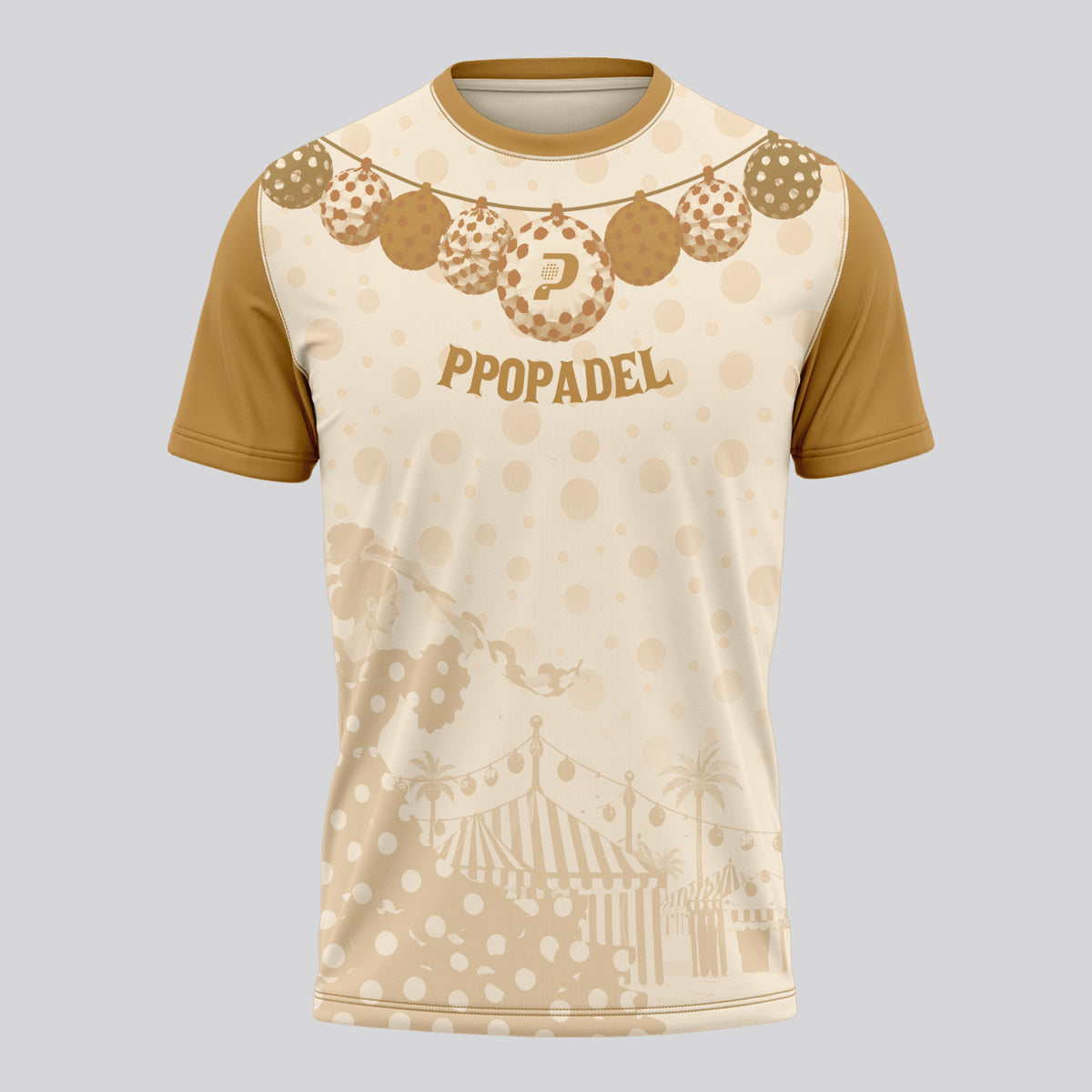 Design Phrase Padel Printed Sleeves Orange Padel T-Shirt