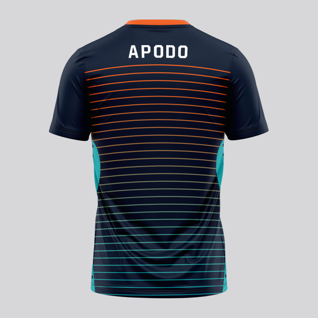 Design Phrase Padel Printed Sleeves Orange Padel T-Shirt
