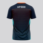 Design Phrase Padel Printed Sleeves Orange Padel T-Shirt