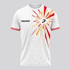 Design Phrase Padel Printed Sleeves Orange Padel T-Shirt