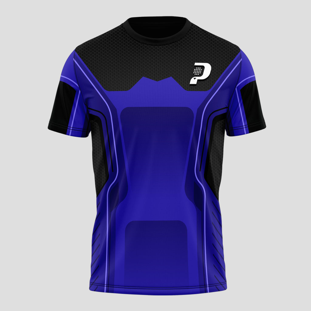 Blue and Black - Premium Sportswear Design - Padel T-Shirt