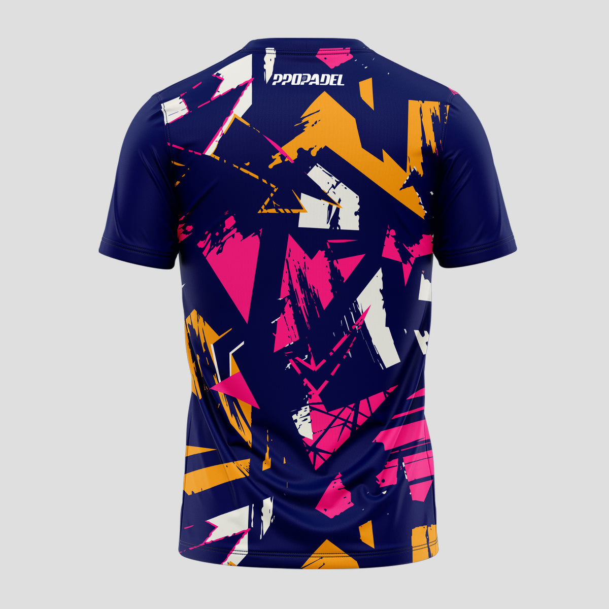 Patrón de Pinceladas Abstractas Multicolor Camiseta de Pádel