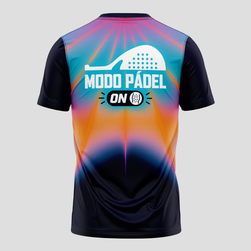 Design Phrase Padel Mode On Neon Stripes Padel T-Shirt