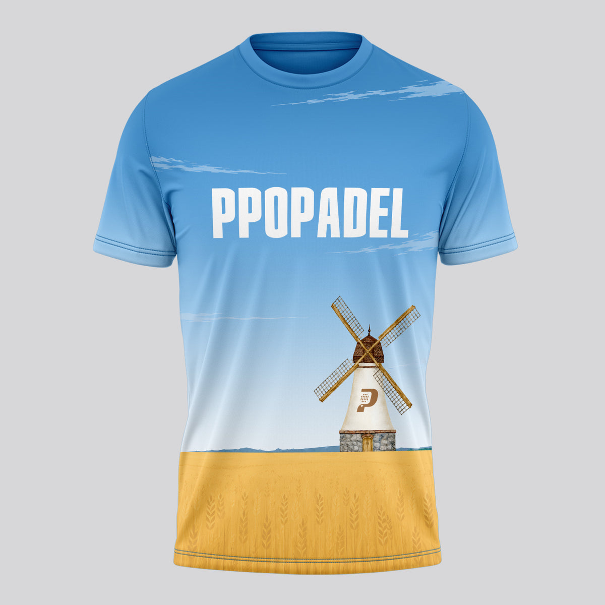Design Phrase Padel Printed Sleeves Orange Padel T-Shirt