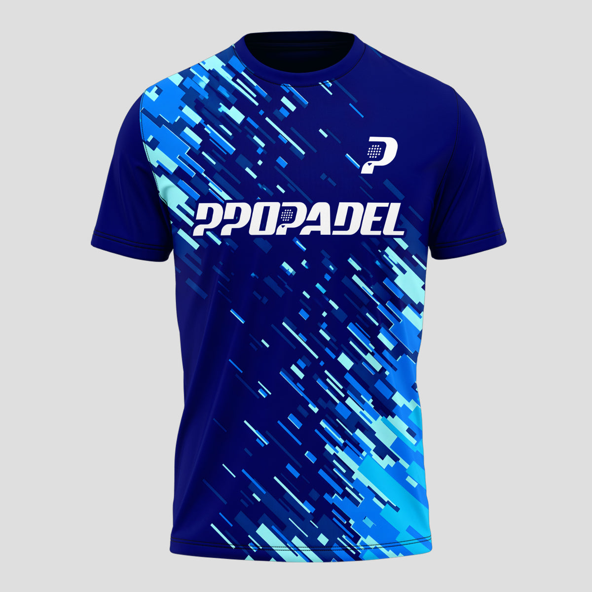 Navy Blue and Digital Sky Blue – Padel T-Shirt
