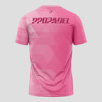 Patrón de Polígonos Rosa Magenta Camiseta de Pádel