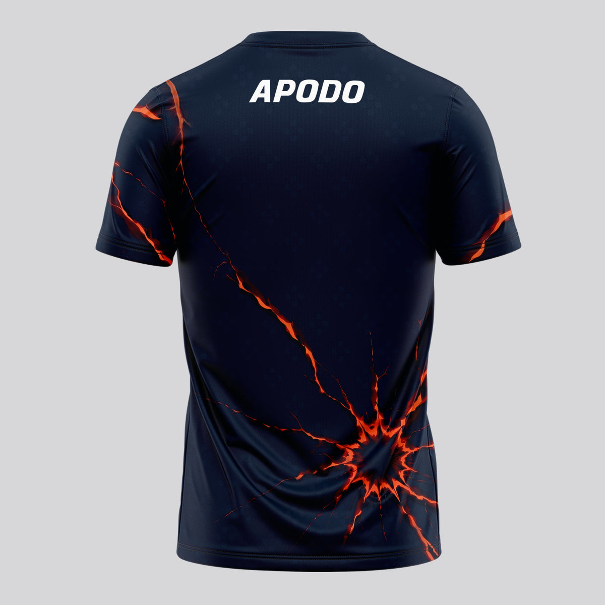 Design Phrase Padel Printed Sleeves Orange Padel T-Shirt