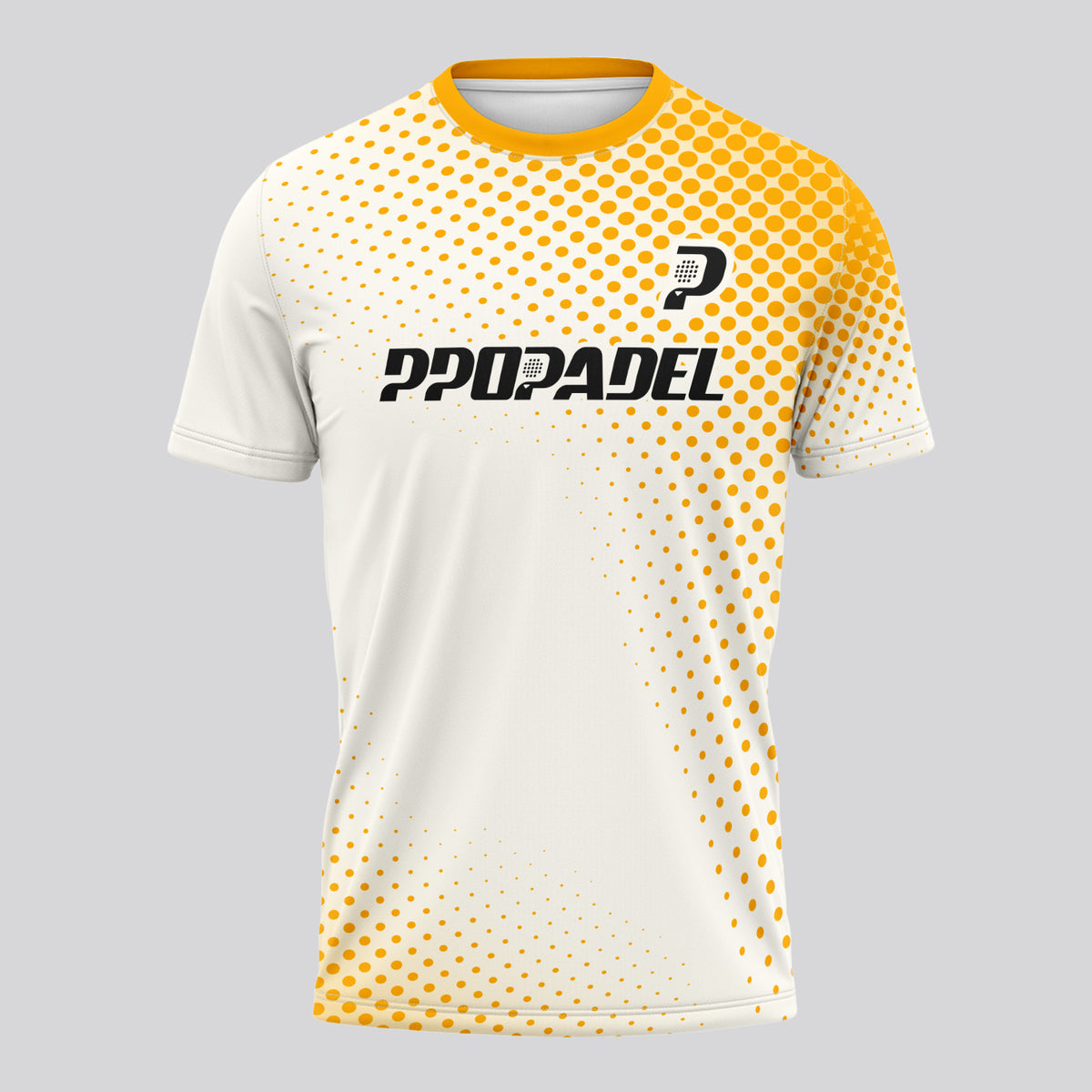 Design Phrase Padel Printed Sleeves Orange Padel T-Shirt
