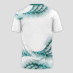 Green Scale Pattern White Feature Padel T-Shirt