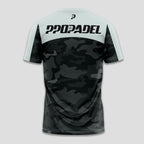 Black and Greyish White Camouflage – Padel T-Shirt