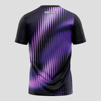 Diseño de Onda Sonora Violeta Negro Moderno Camiseta de Pádel