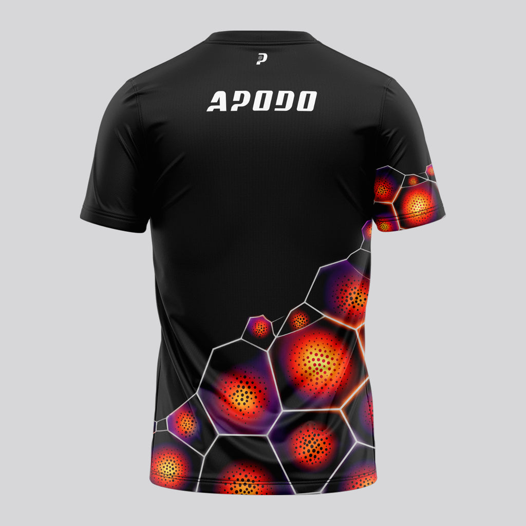 Design Phrase Padel Printed Sleeves Orange Padel T-Shirt