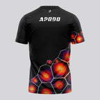 Design Phrase Padel Printed Sleeves Orange Padel T-Shirt