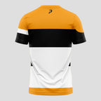 Diseño de Bloques de Color Amarillo Negro Blanco Camiseta de Pádel