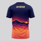 Design Phrase Padel Printed Sleeves Orange Padel T-Shirt