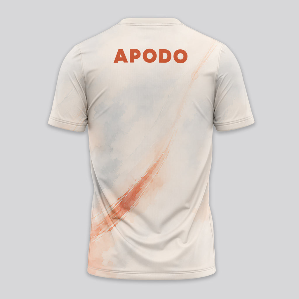 Design Phrase Padel Printed Sleeves Orange Padel T-Shirt