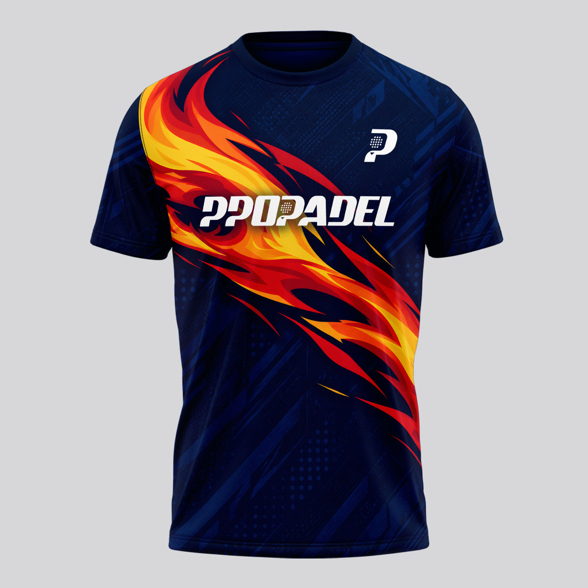 Design Phrase Padel Printed Sleeves Orange Padel T-Shirt