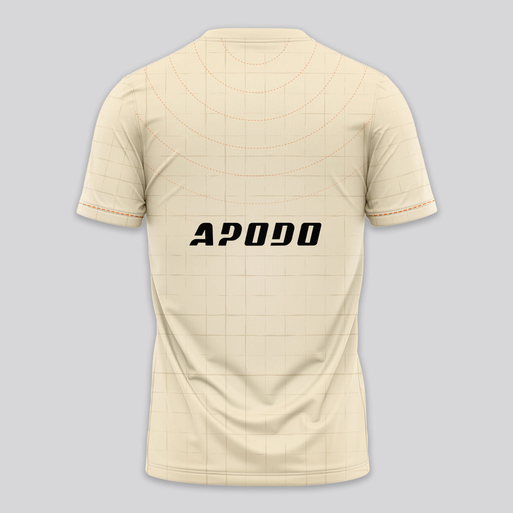 Design Phrase Padel Printed Sleeves Orange Padel T-Shirt