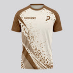Design Phrase Padel Printed Sleeves Orange Padel T-Shirt