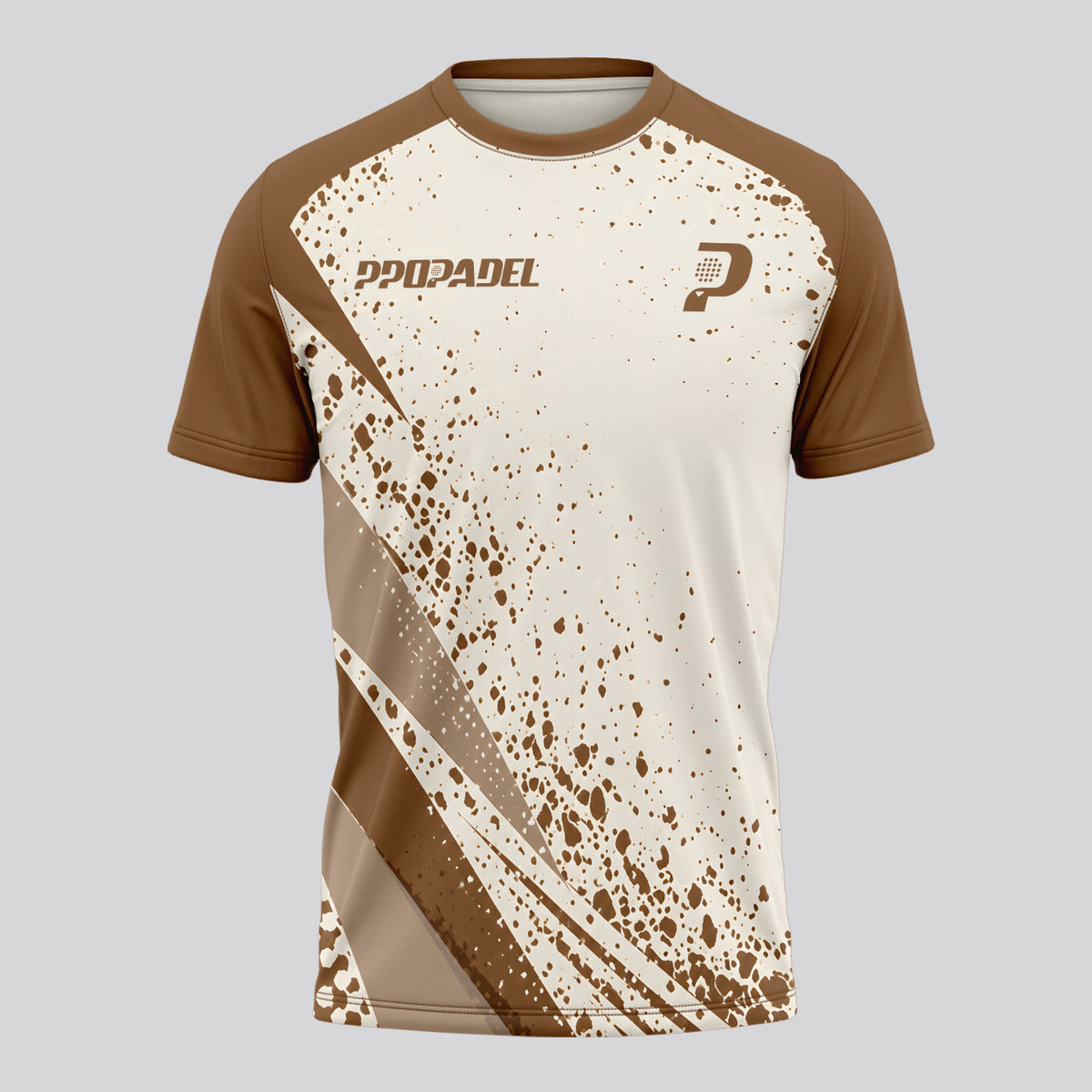 Design Phrase Padel Printed Sleeves Orange Padel T-Shirt
