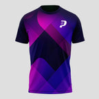 Patrón De Bloques Geométricos Violeta Rosa Camiseta De Pádel