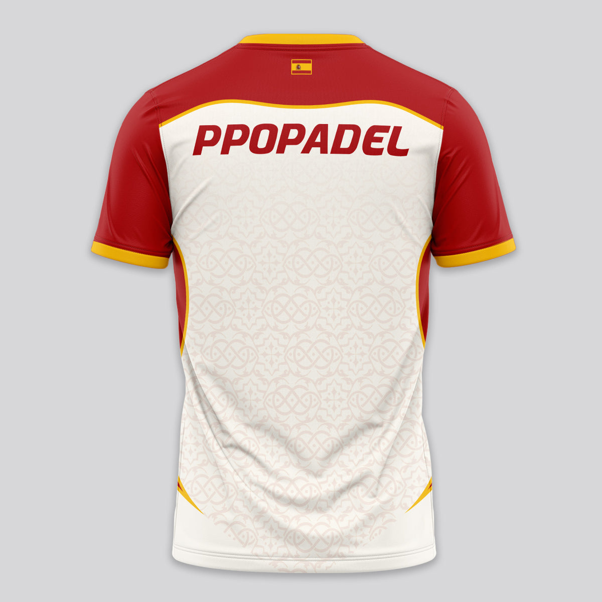 Design Phrase Padel Printed Sleeves Orange Padel T-Shirt