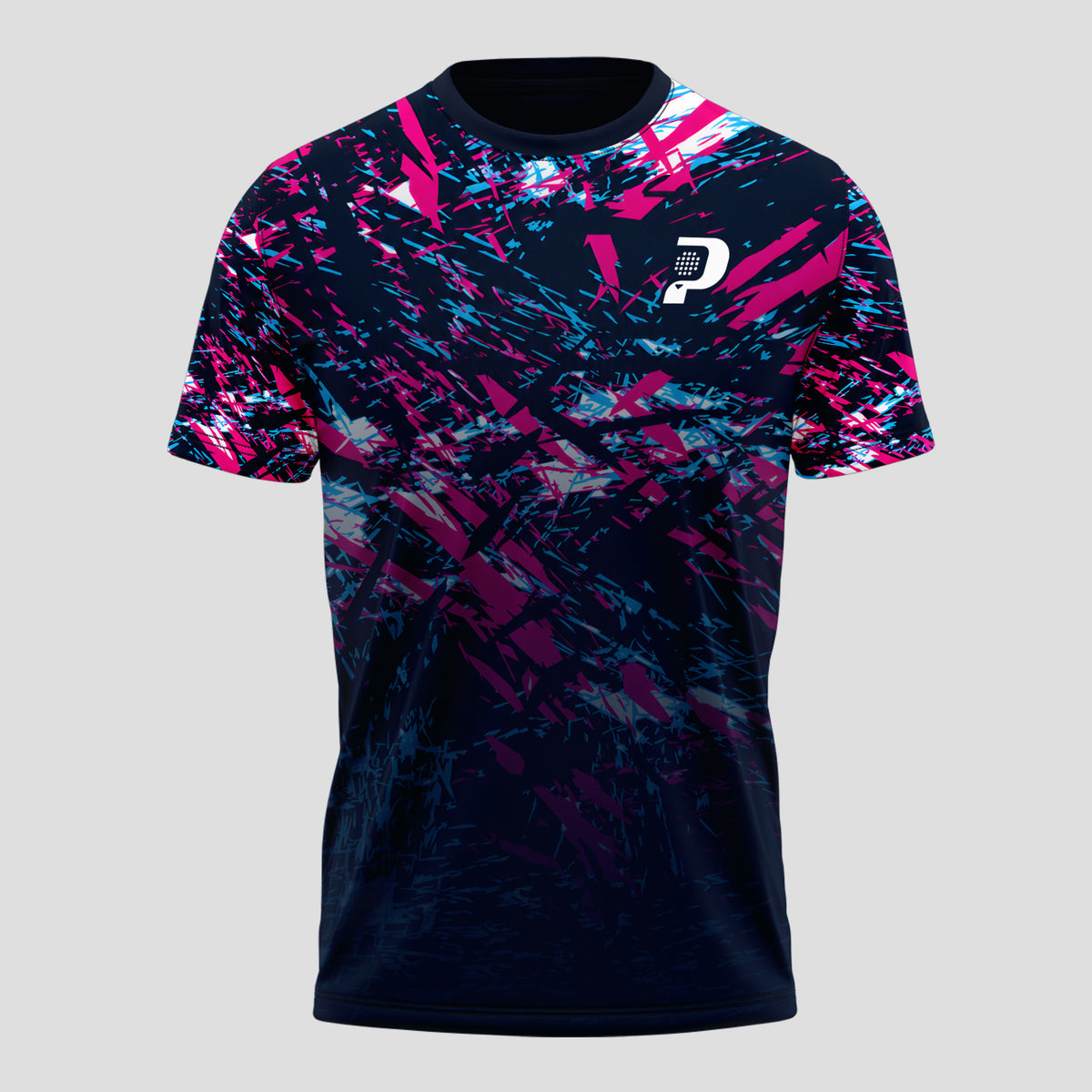 Diseño Graffiti Salpicaduras Rosa Azul Negro Camiseta De Pádel