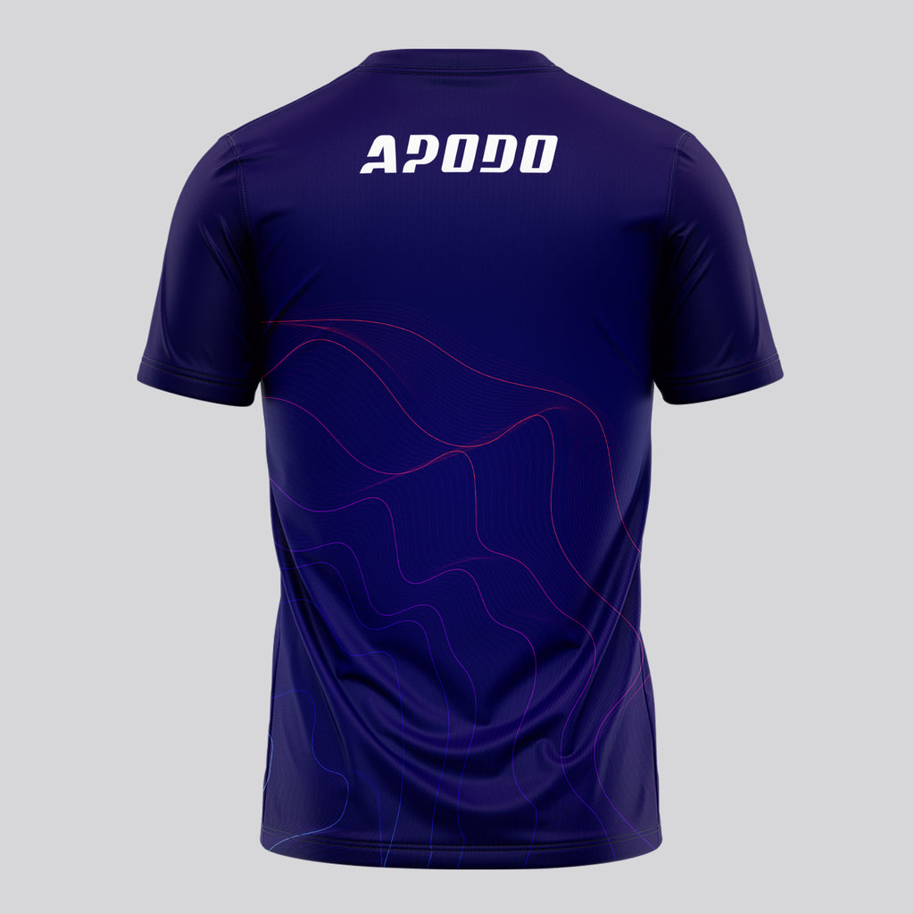 Design Phrase Padel Printed Sleeves Orange Padel T-Shirt