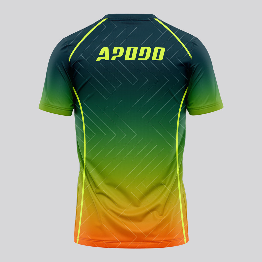 Design Phrase Padel Printed Sleeves Orange Padel T-Shirt