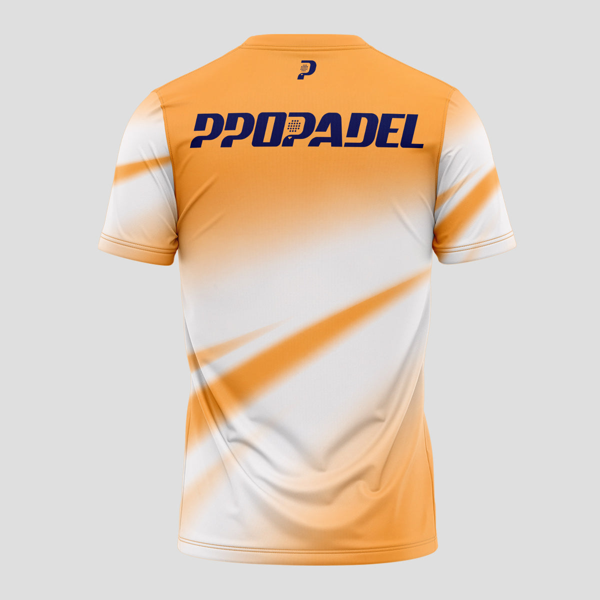 Diseño Ondas Naranja y Blanco – Camiseta de Pádel
