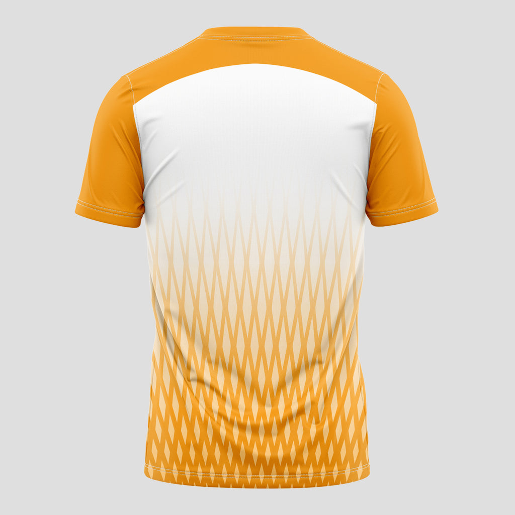 Patrón de Red Hexagonal Amarillo Blanco Destacado Camiseta de Pádel