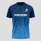 Navy Blue Padel T-Shirt With Gradient Print And Logo