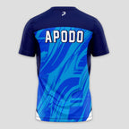 Black With Geometric Pattern And P Padel Logo Padel T-Shirt