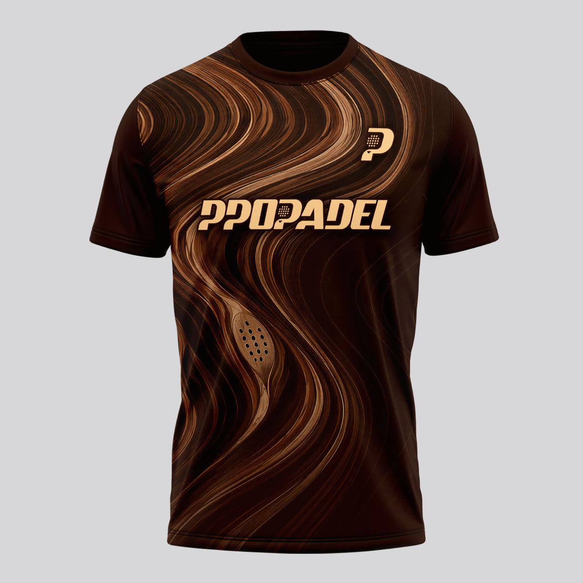 Design Phrase Padel Printed Sleeves Orange Padel T-Shirt