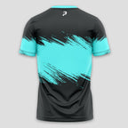 Diseño Dinámico Turquesa y Negro – Camiseta de Pádel