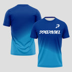 Degradé Blue Halftone Print – Padel T-Shirt