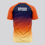 Design Phrase Padel Printed Sleeves Orange Padel T-Shirt