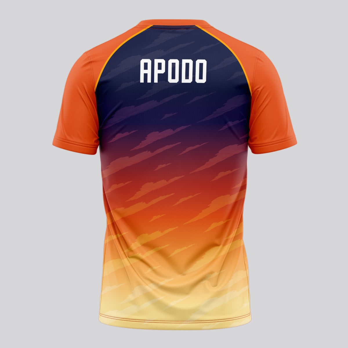 Design Phrase Padel Printed Sleeves Orange Padel T-Shirt
