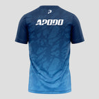 Navy Blue Padel T-Shirt With Gradient Print And Logo