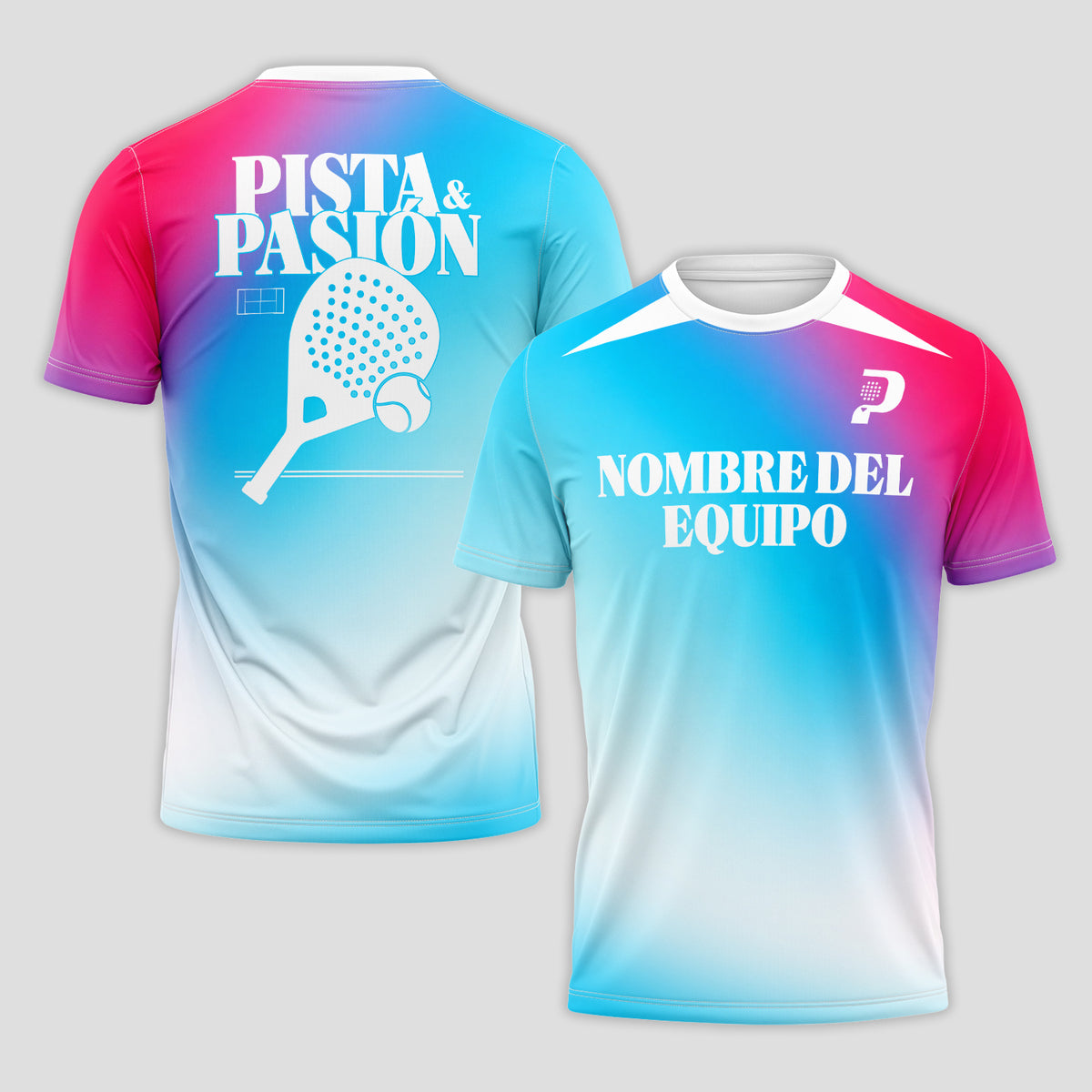 Design Phrase Track Passion Celeste Pink Padel T-Shirt