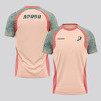 Design Phrase Padel Printed Sleeves Orange Padel T-Shirt