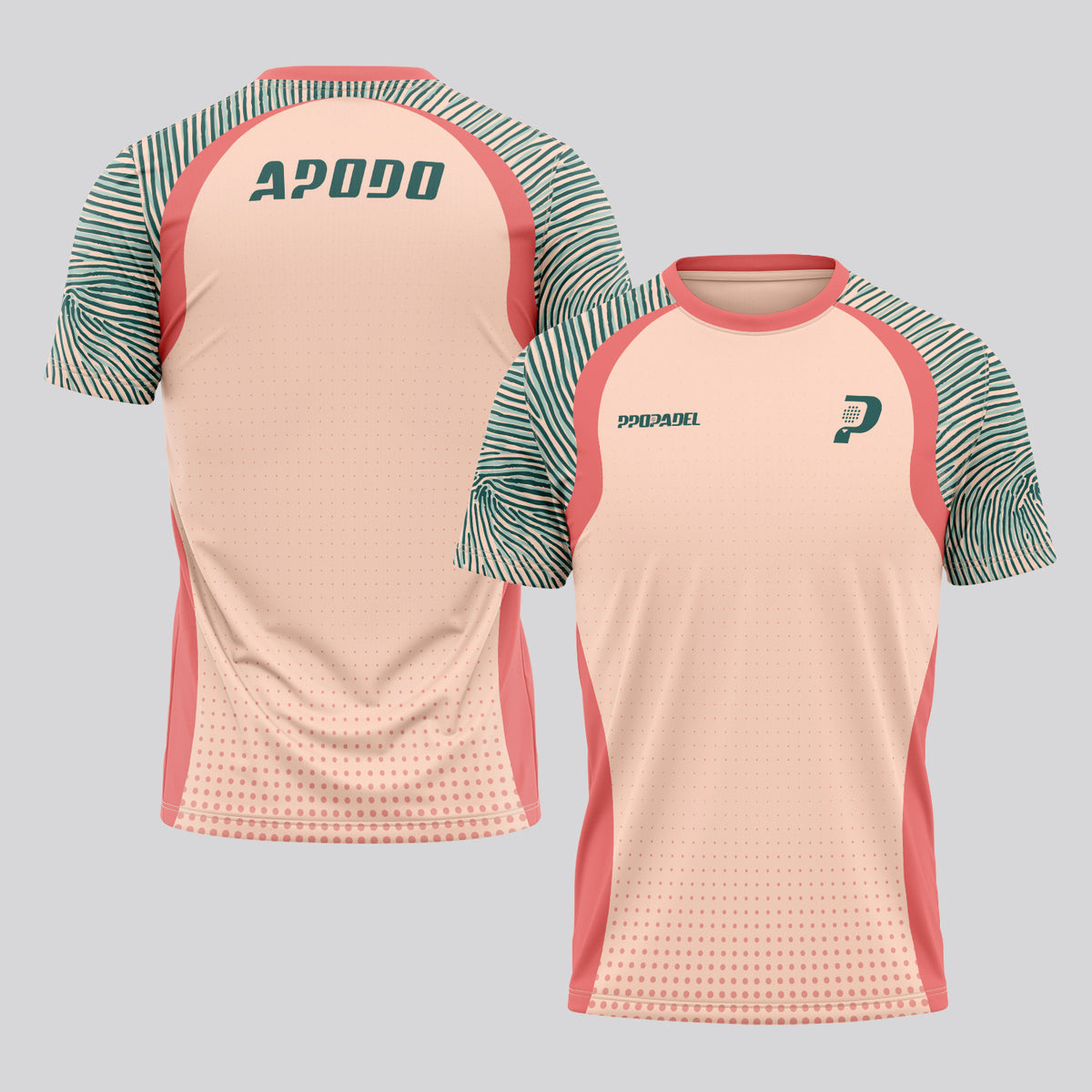 Design Phrase Padel Printed Sleeves Orange Padel T-Shirt