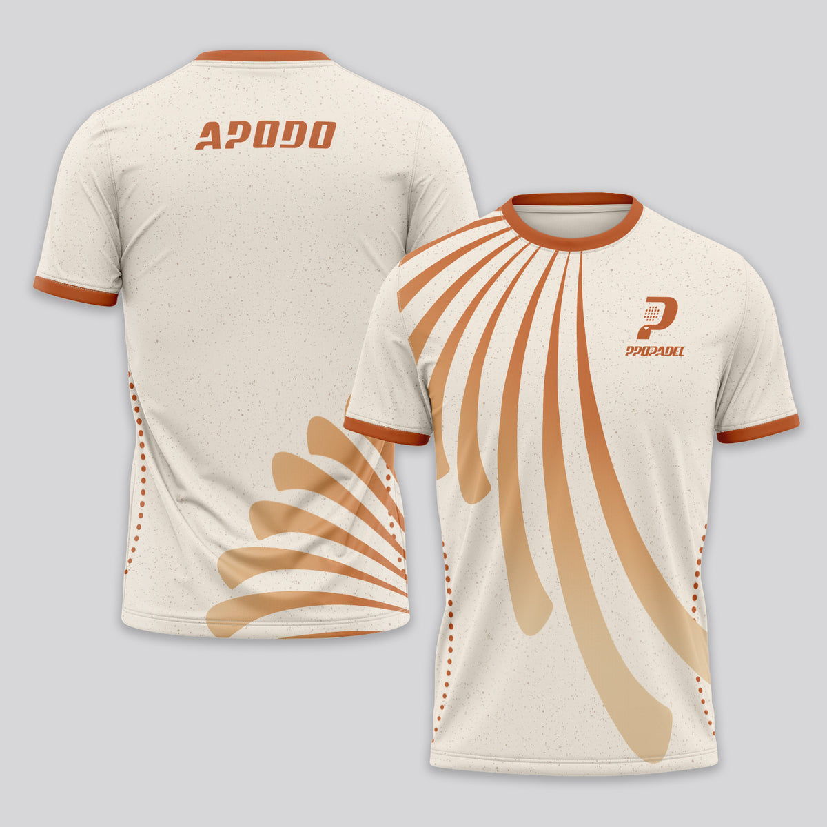 Design Phrase Padel Printed Sleeves Orange Padel T-Shirt