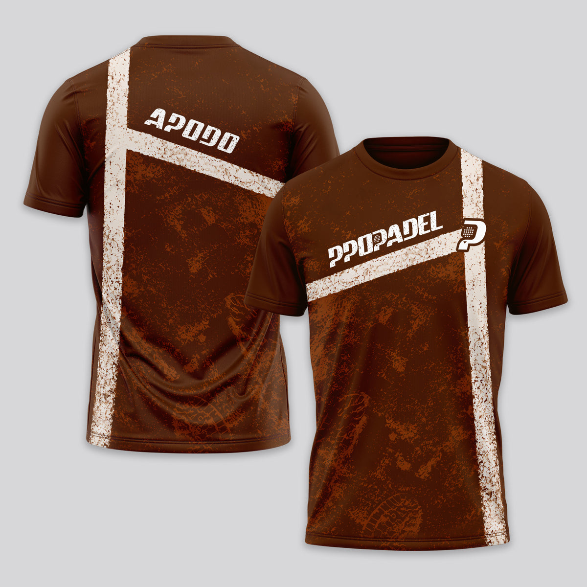 Design Phrase Padel Printed Sleeves Orange Padel T-Shirt