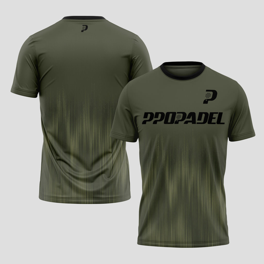 Minimalist Olive Green Sporty Style – Padel T-Shirt