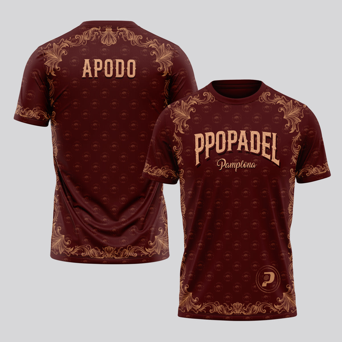 Design Phrase Padel Printed Sleeves Orange Padel T-Shirt