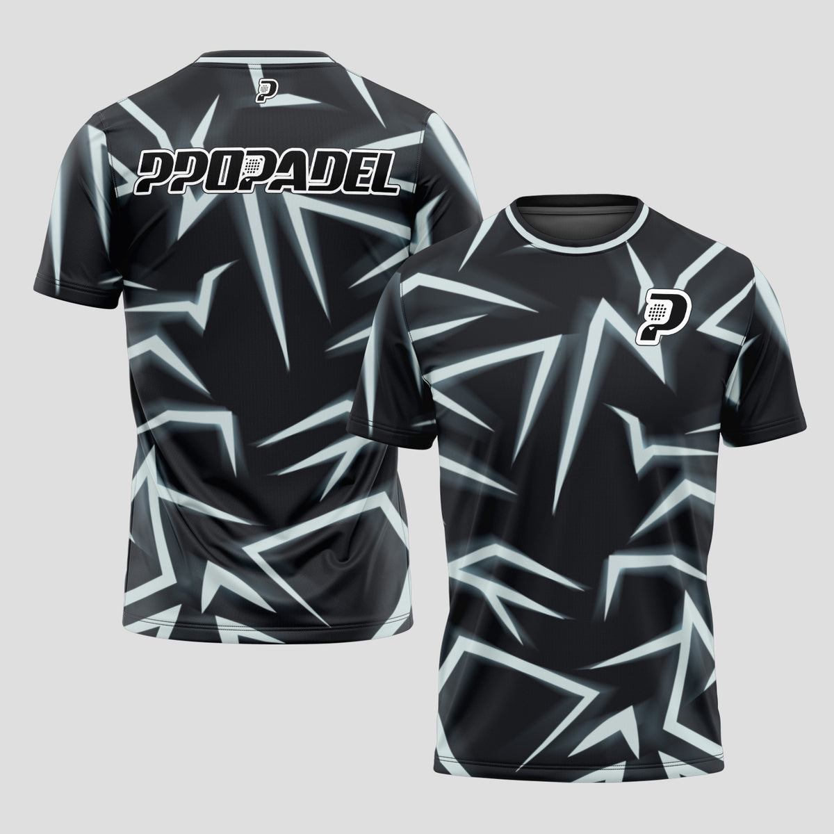 Diseño Picos Blanco y Negro – Camiseta de Pádel