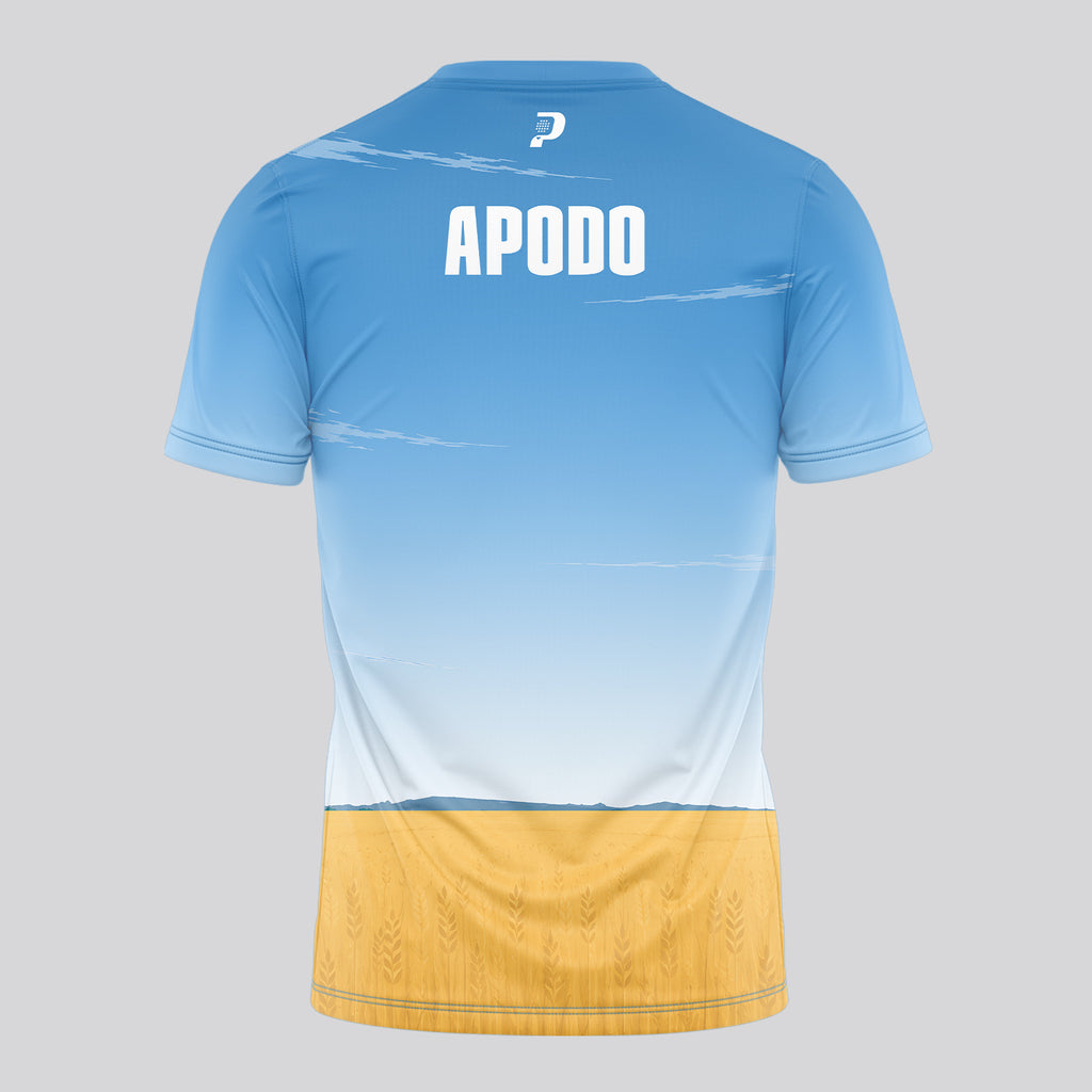 Design Phrase Padel Printed Sleeves Orange Padel T-Shirt