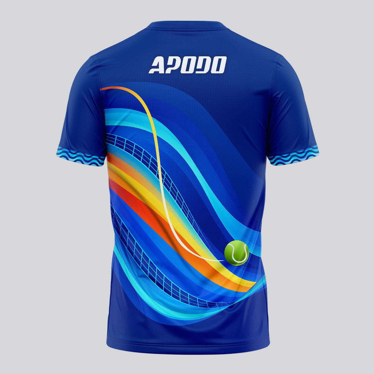 Design Phrase Padel Printed Sleeves Orange Padel T-Shirt